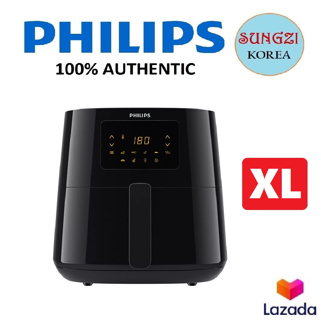 PHILIPS Oil Free Air Fryer Essential XL HD9270/90 6.2L (BLACK) Lazada PH