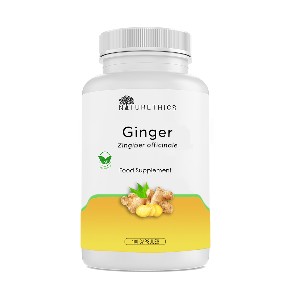 Naturethics Organic Ginger Capsules All Natural Pure Non GMO Herbal