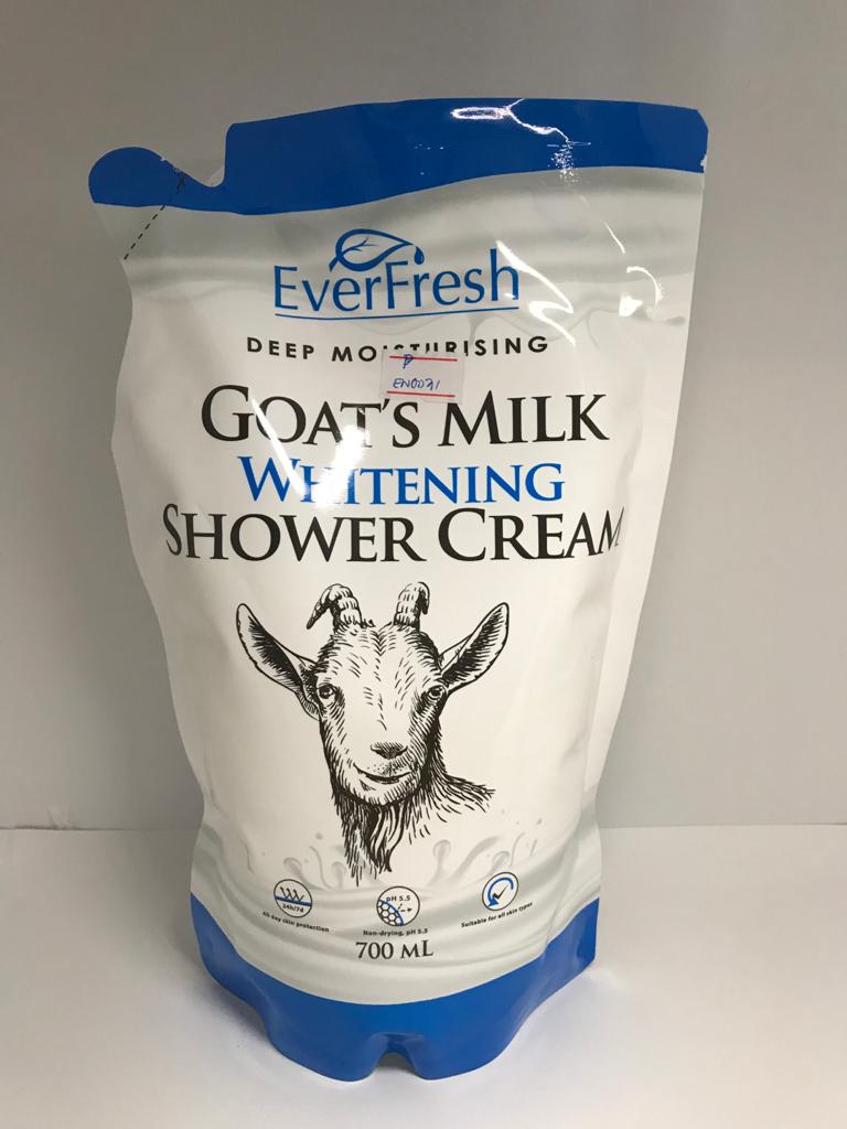 Everfresh Goat's Milk Whitening Body wash Shower cream 700ml Lazada PH