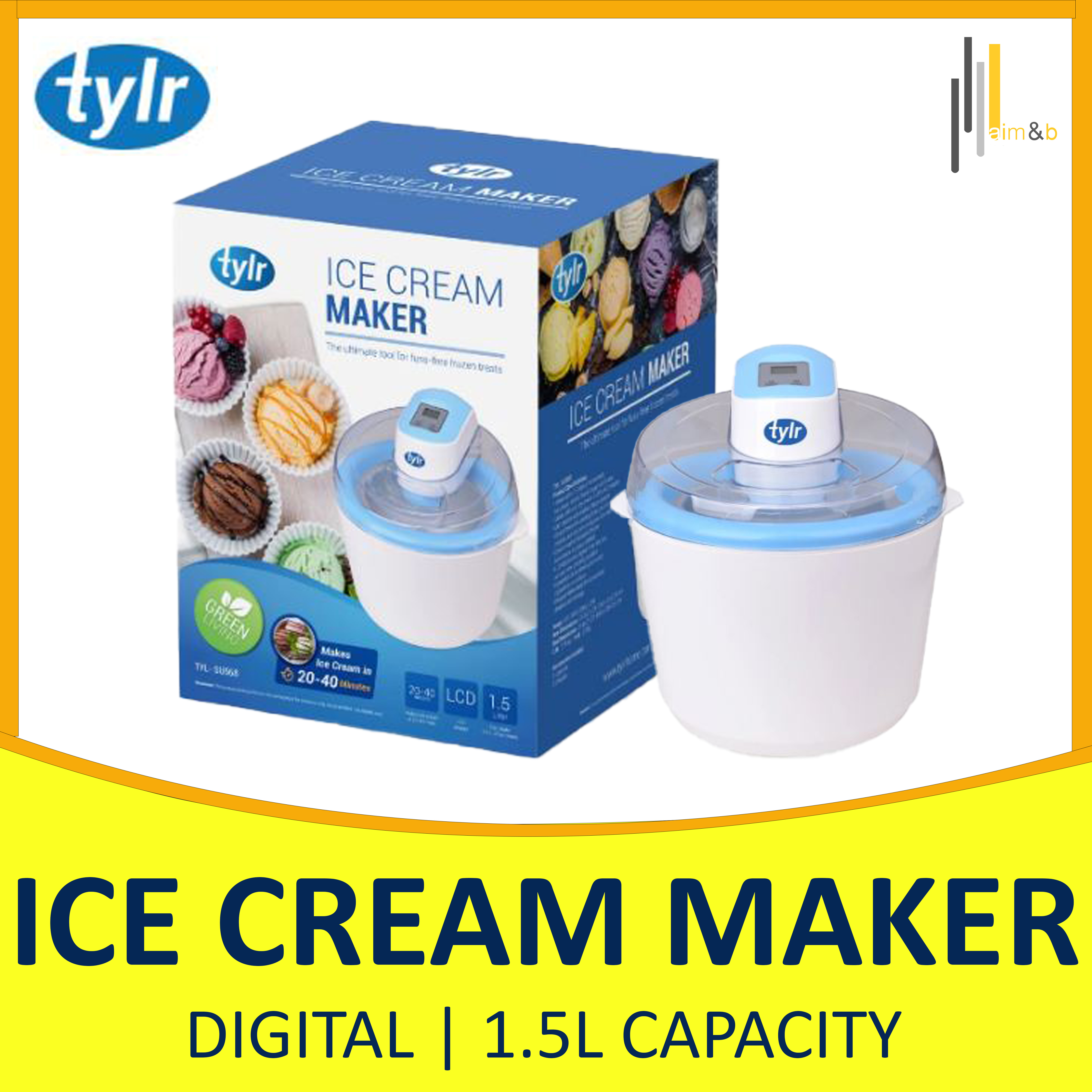 Tylr Ice Cream Maker Homemade Yogurt Gelato Maker Lazada PH