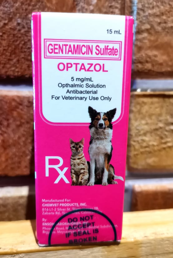 Optazol Eye Drops for Dogs and Cats Gentamicin Sulfate (Antibacterial