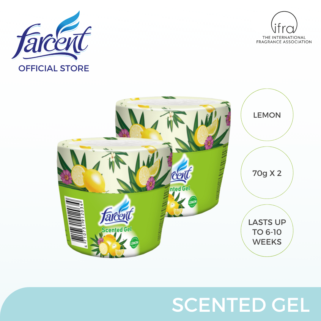Farcent Air Freshener Scented Gel Lemon Set of 2 (70g each) Lazada PH