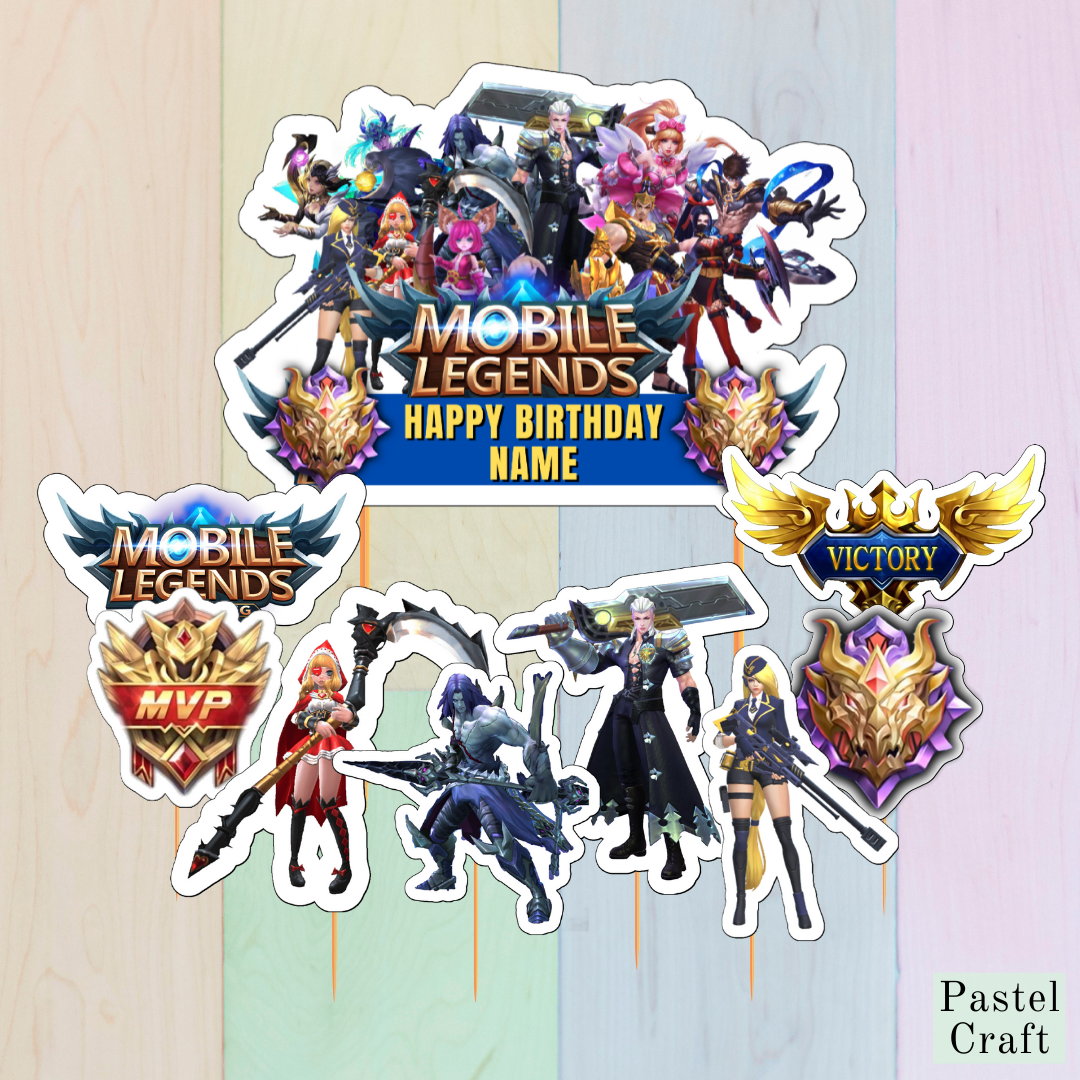 Mobile Legends Customized Cake Topper for Birthday Party / Events