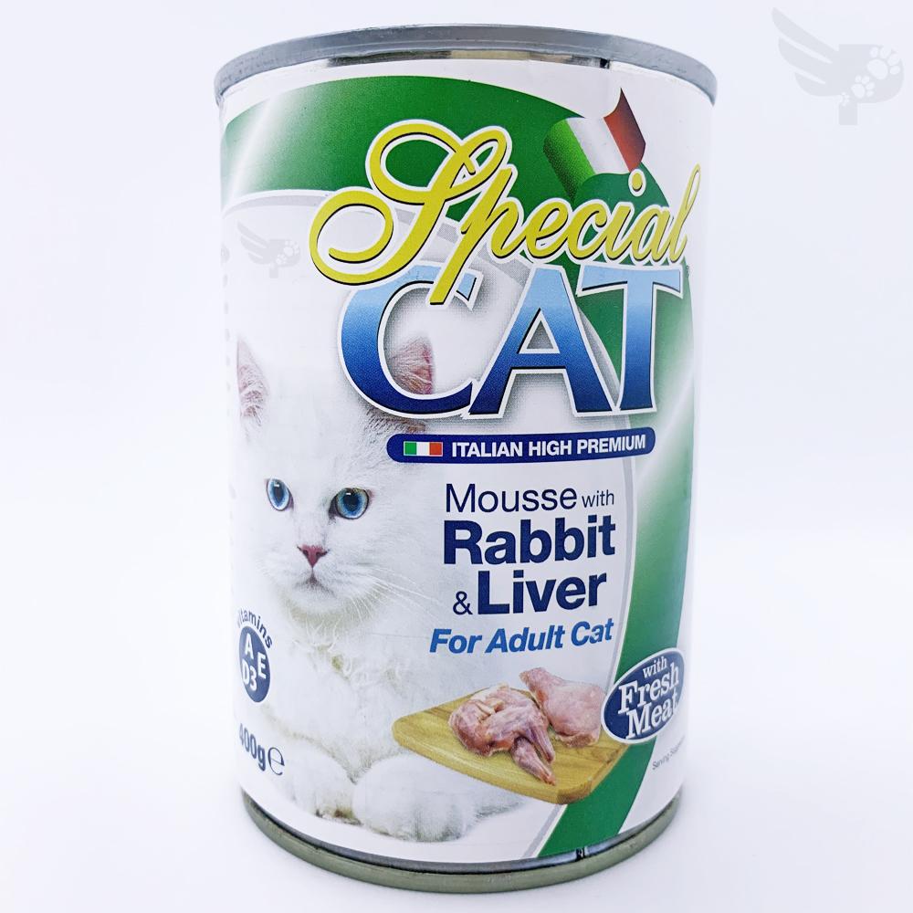 Monge Special Cat in Mousse with RABBIT & LIVER for Adult Cat 400g CAN Wet Cat Food
