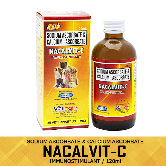 PAPI NACALVITC IMMUNOSTIMULANT (SODIUM ASCORBATE & CALCIUM ASCORBATE) FOR PETS 120mL Lazada PH