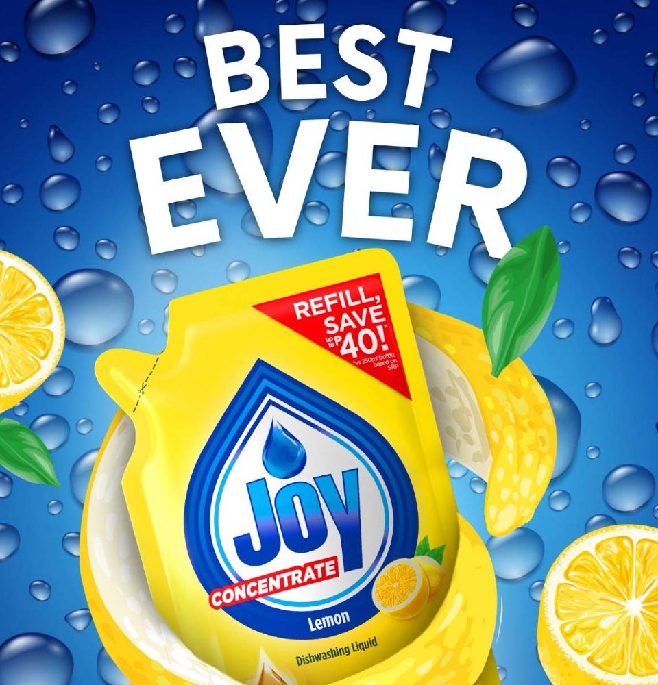 Joy Dishwashing Liquid Concentrate Lemon Scent 790ml