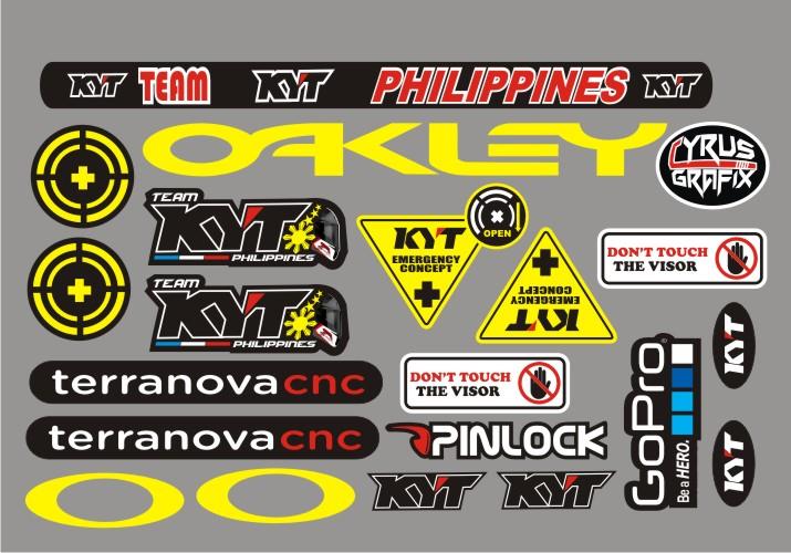 Kyt Helmet Visor Sticker Design Sticker Helm Keren