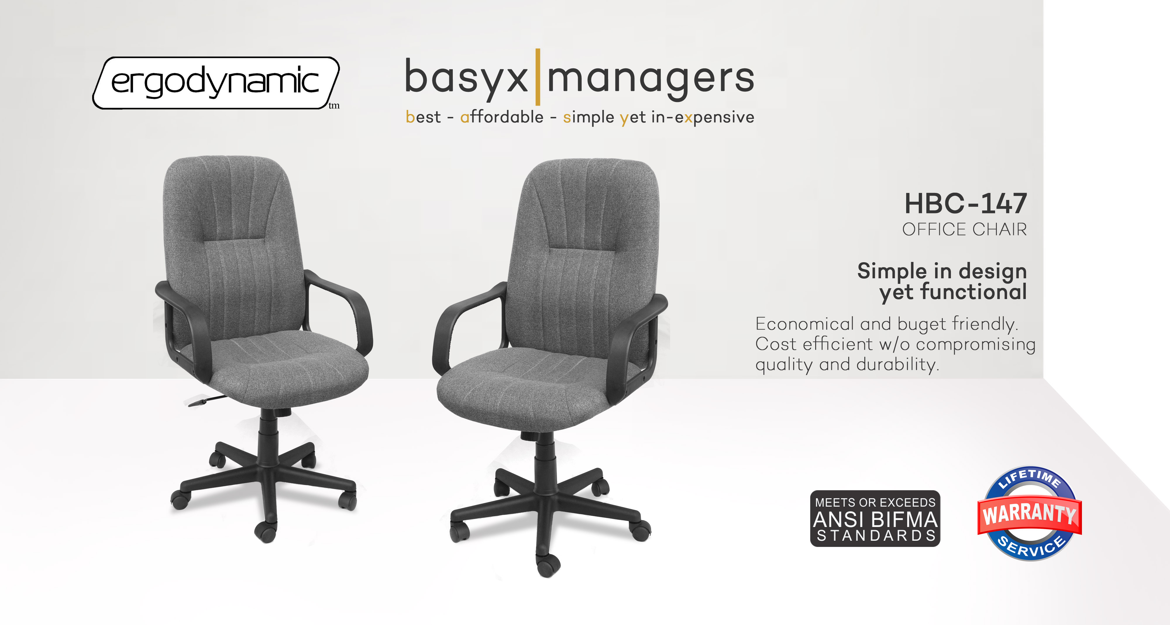 Ergodynamic HBC147 High Back Office Chair Cost U Less Total