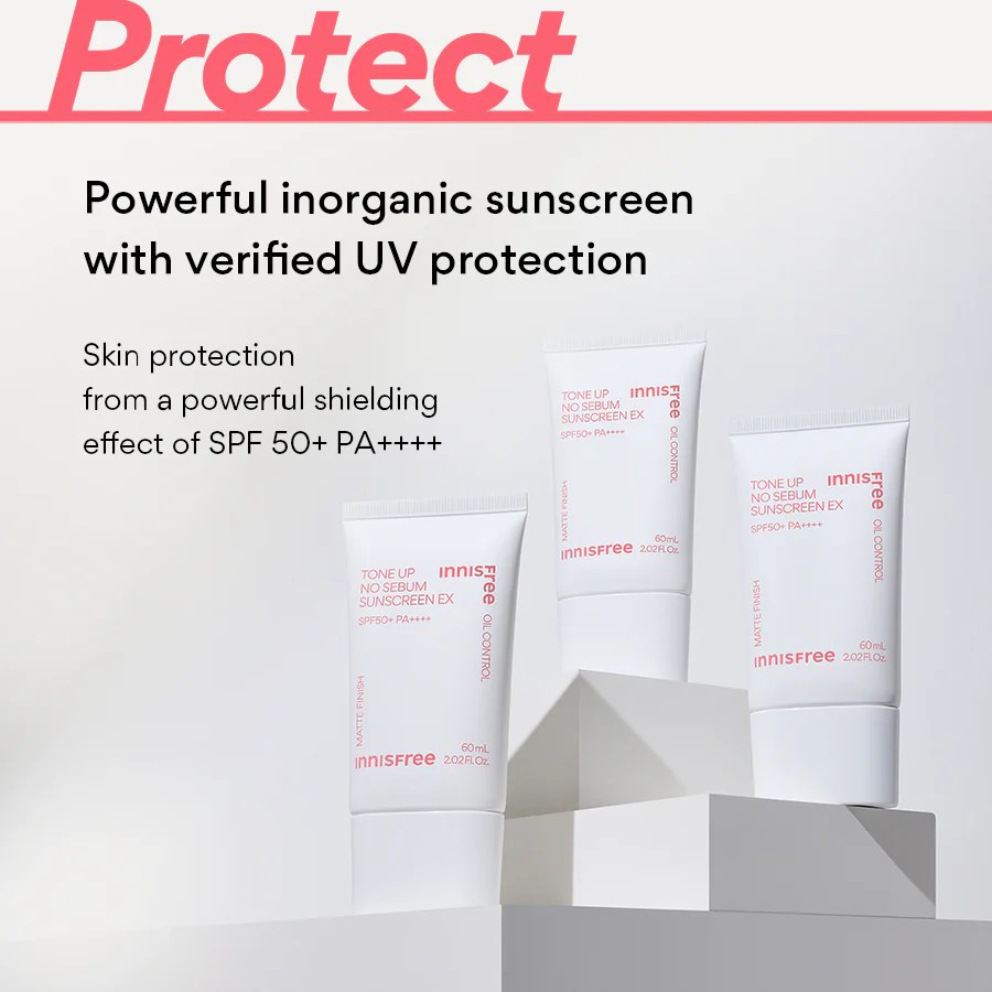 Tone Up No Sebum Sunscreen EX SPF50+ PA++++ 60ml innisfree Philippines