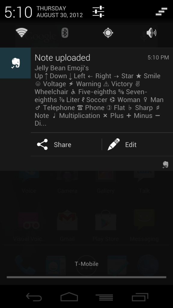 Evernote Update Adds Expanded Notifications For Jelly Bean Users