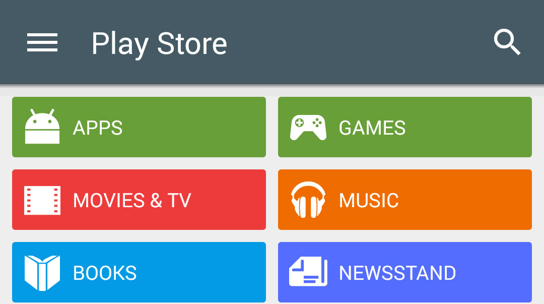 Pain Points Liés À La "Carte Play Store 5" Google Play Store 5.0 with even more Material Design rolling out to