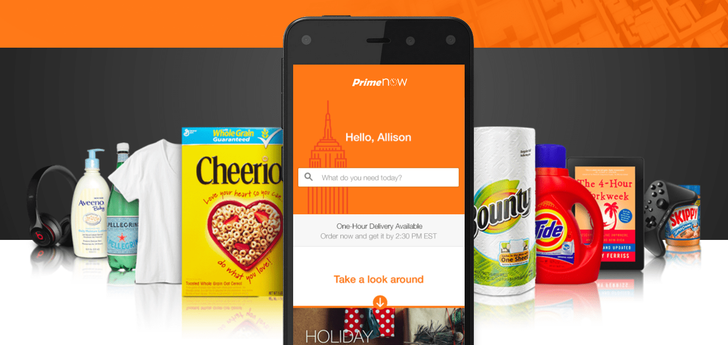 Amazon Prime Now’s onehour delivery now includes stock from local