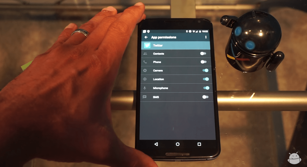 How to enable or disable App Permissions on the Android M Developer Preview