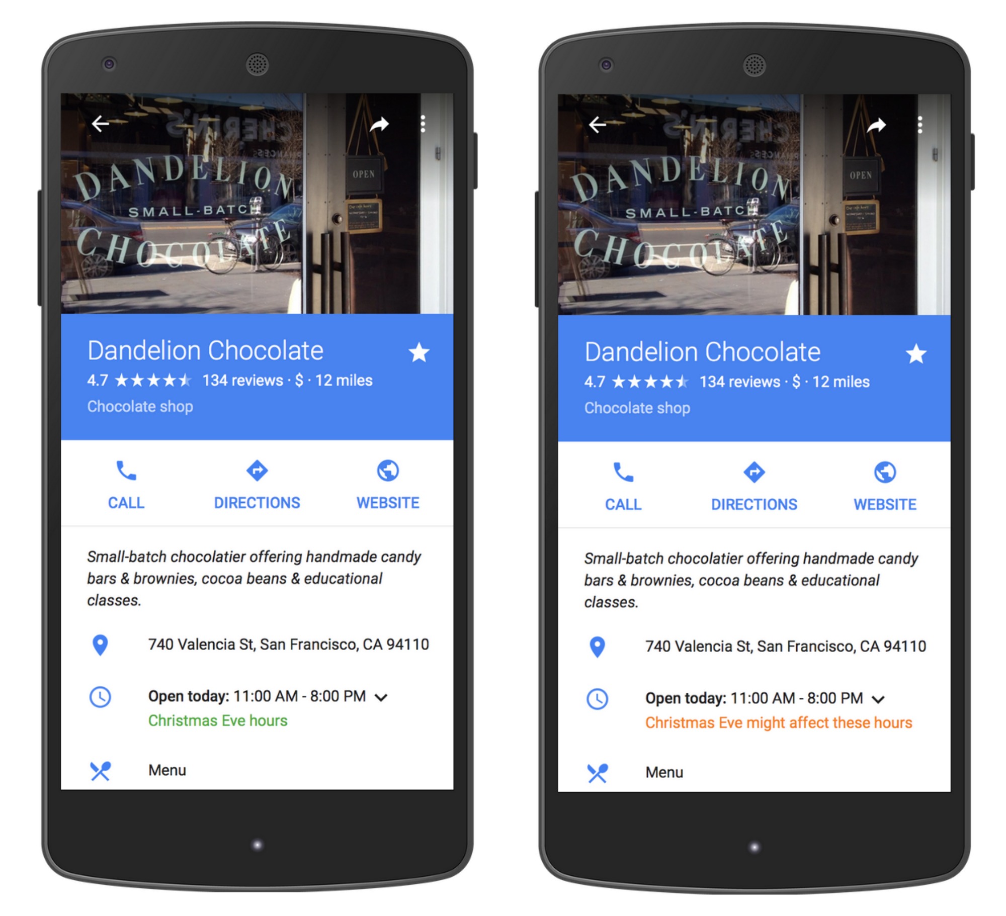 Google adds special holiday hours to business listings in Maps and Search Phandroid