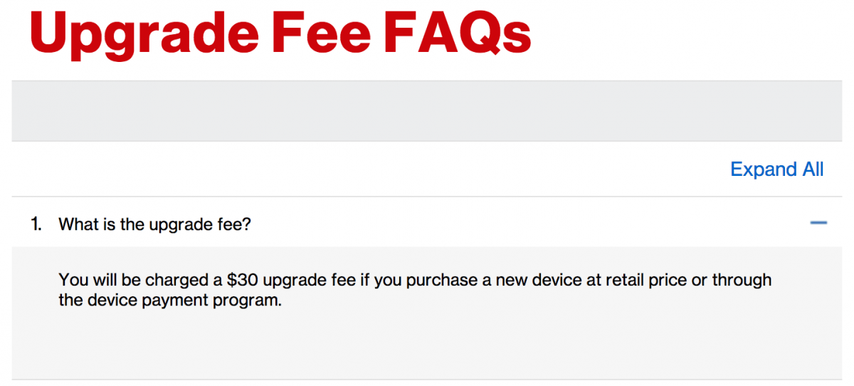 Verizon increases the upgrade fee while getting rid of 2