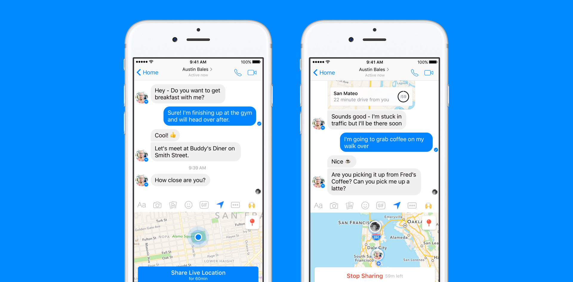 Facebook Messenger introduces realtime location sharing just like