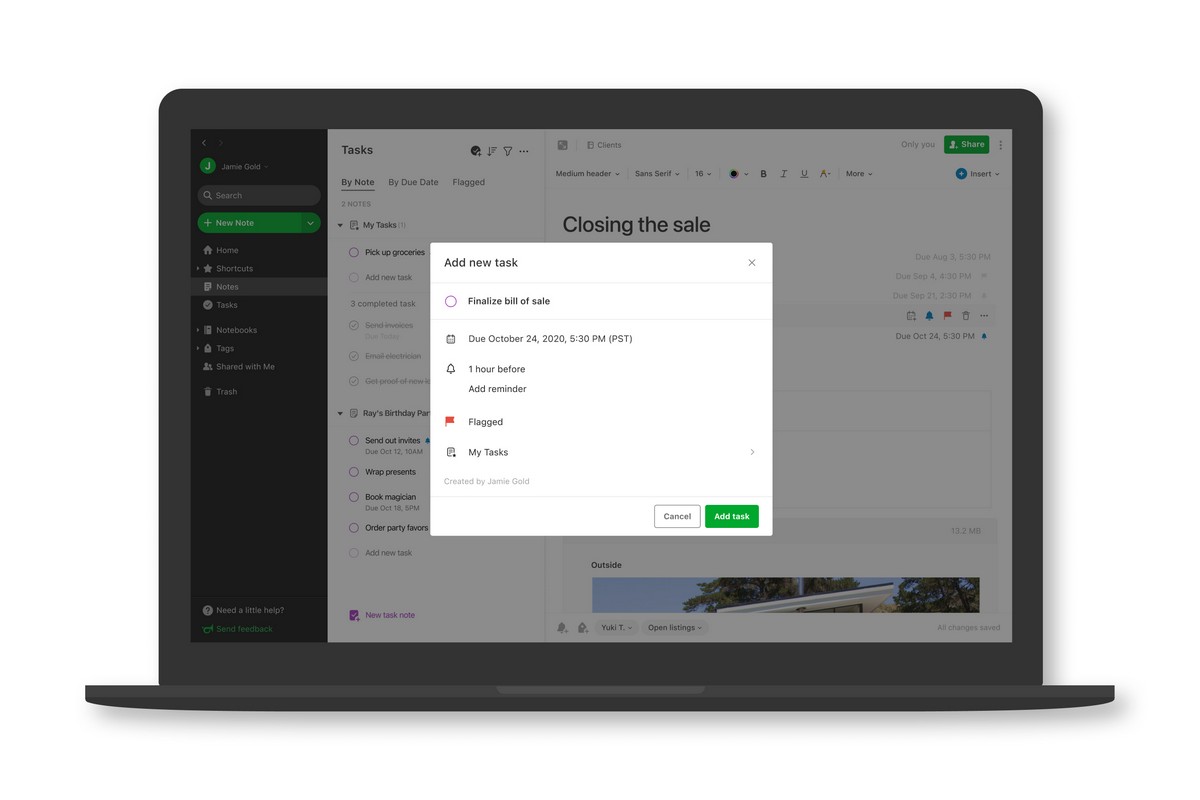How to create and manage tasks in Evernote Phandroid