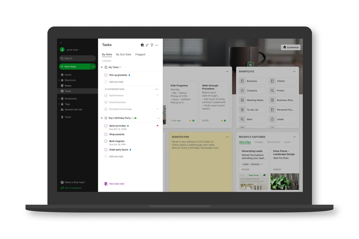How to create and manage tasks in Evernote Phandroid