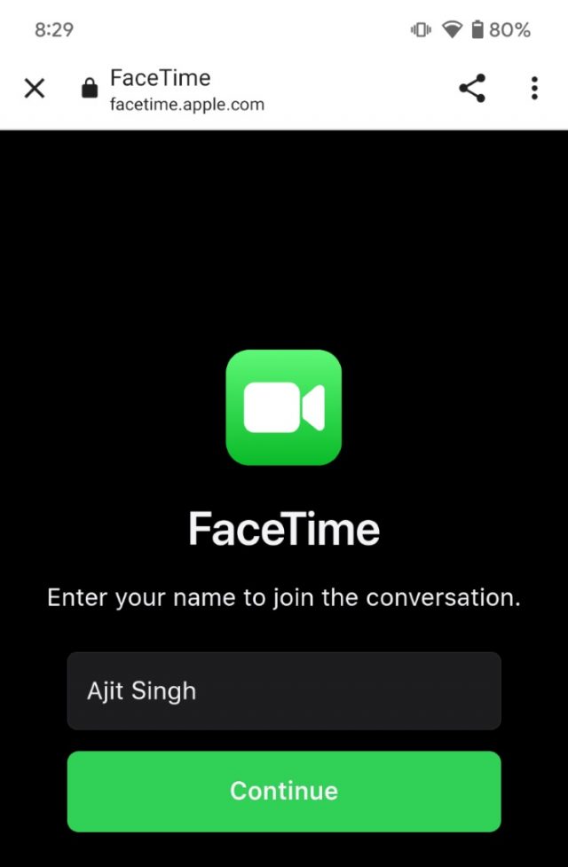 Como FaceTime usando Android