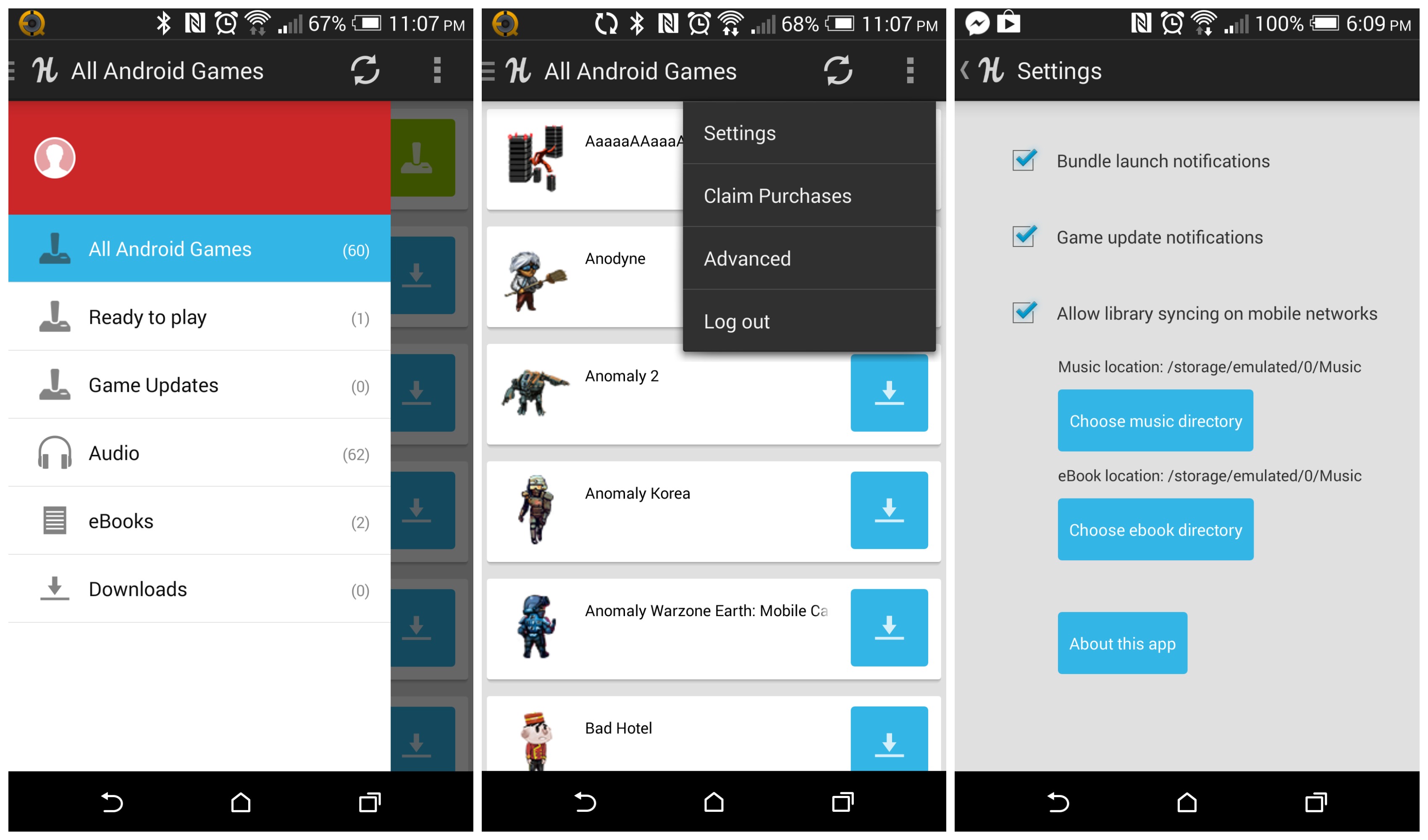 Where is the Humble Bundle app for Android on Google Play?