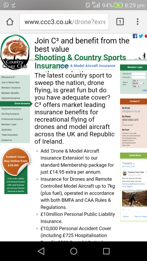 Anyone heard if these uk drone insurance? DJI Phantom Drone Forum