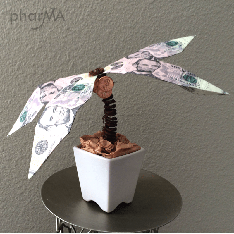 Origami Money Palm Tree