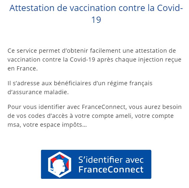 Covid19 un nouveau téléservice pour télécharger son