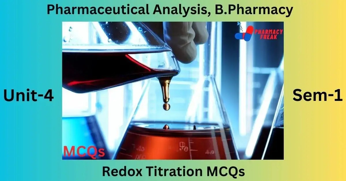 Redox Titration MCQs Pharmacy Freak