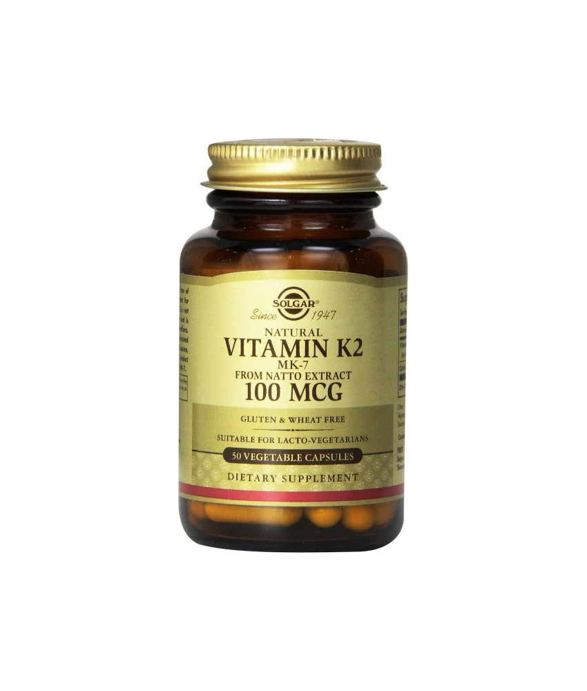 Solgar Vitamin K2 (MK7) 100mcg 50 φυτικές κάψουλες Pharmadot