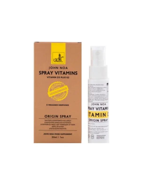 John Noa ORIGIN SPRAY Vitamins D3 PLUS K2 30ml PharmaJoy
