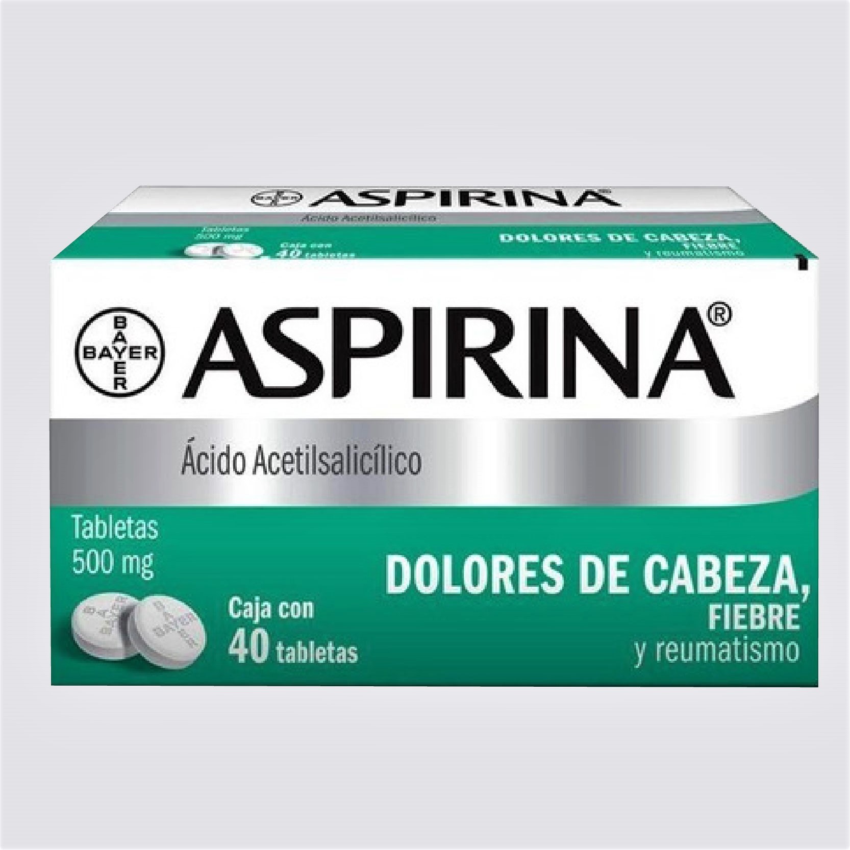 ASPIRINA 500MG C/40TAB. Analgésicos pharmamex