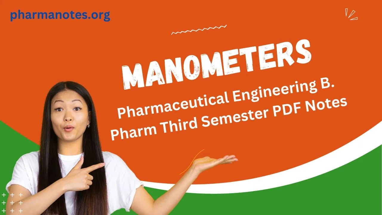 Manometers Pharmaceutical Engineering B. Pharm Third Semester PDF