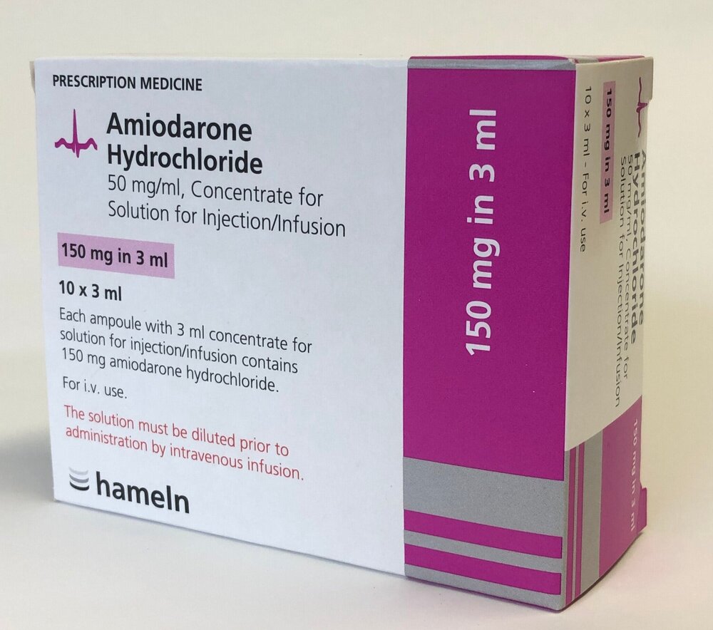 Amiodarone Injection 150mg in 3ml(Product Image) PharmaServe
