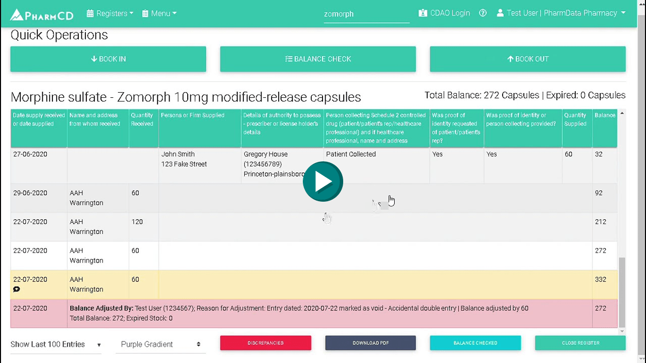 PharmCD online CD register for UK pharmacies and dispensing doctors