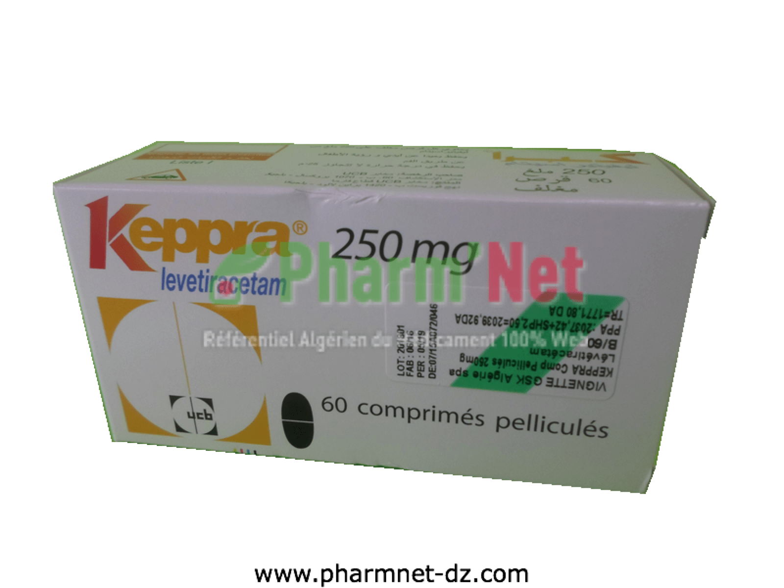 KEPPRA 250MG COMP. PELLI. B/60 Encyclopédie des