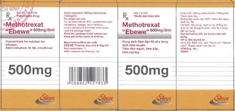 Thuốc Methotrexate Methotrexate Ebewe Pharmog