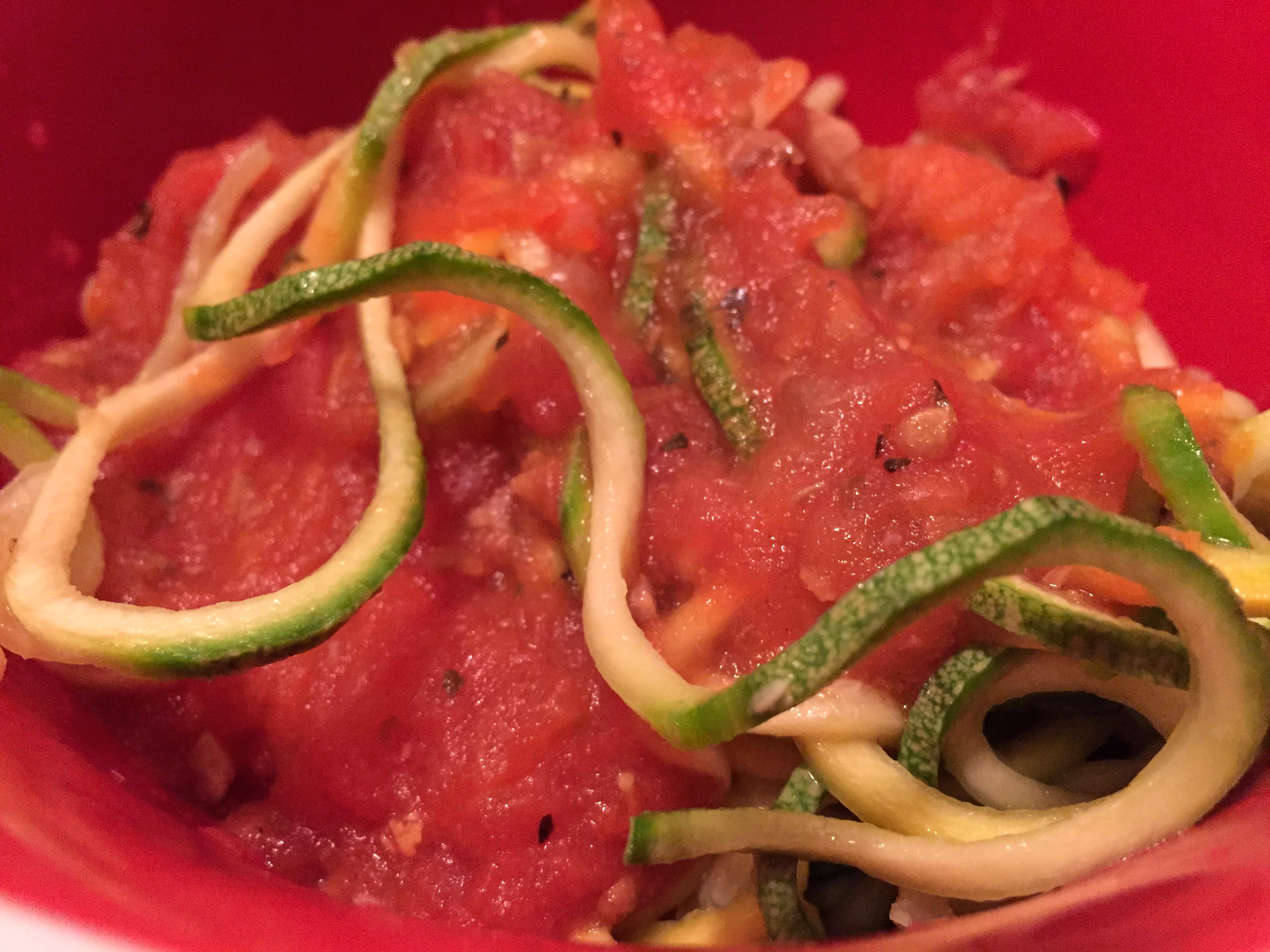 Recipe Veggie Pasta With Homemade Marinara Sauce Phat Phoodies