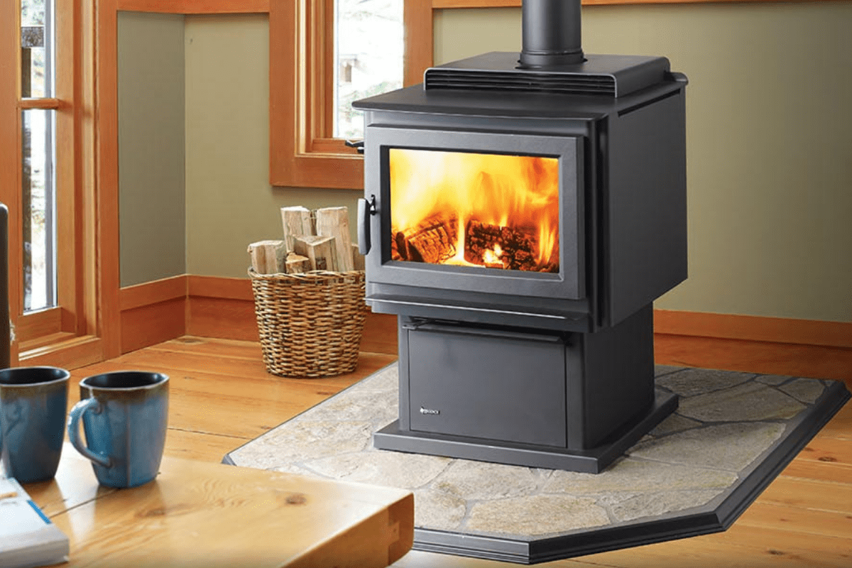 Regency Hamilton Wood Freestanding Fireplace Platinum