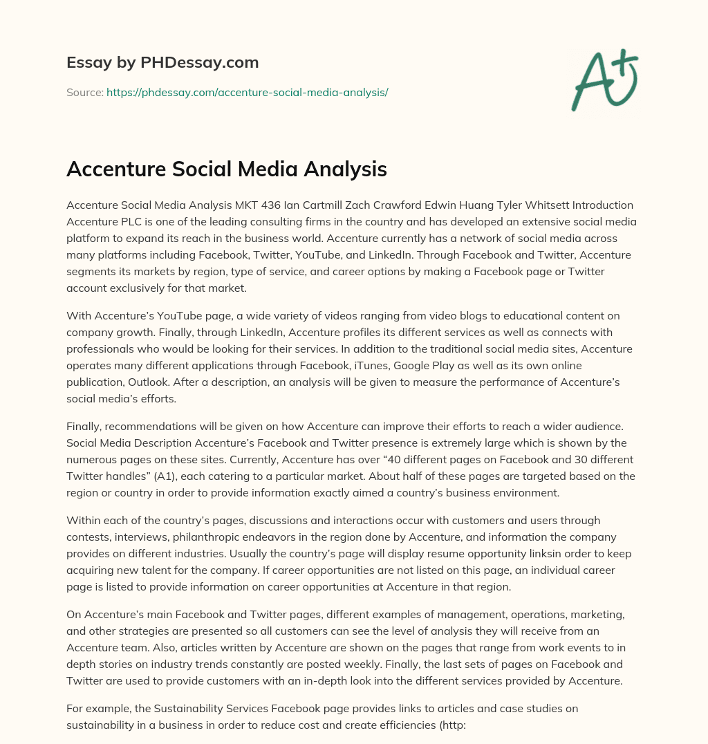 Accenture Social Media Analysis