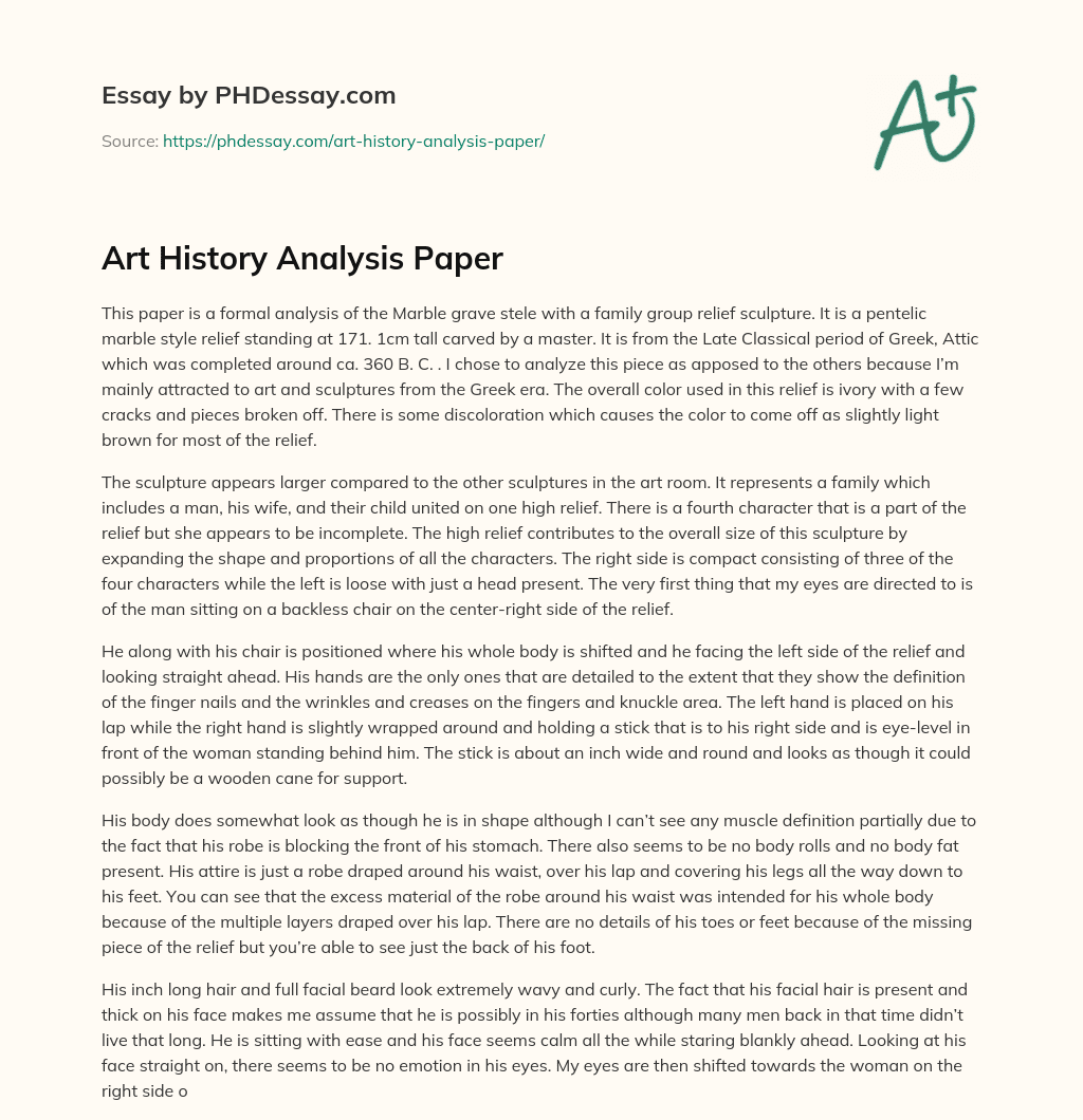 Art History Analysis Paper