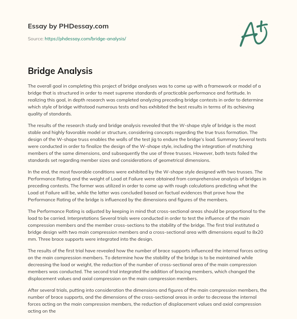 Bridge Analysis