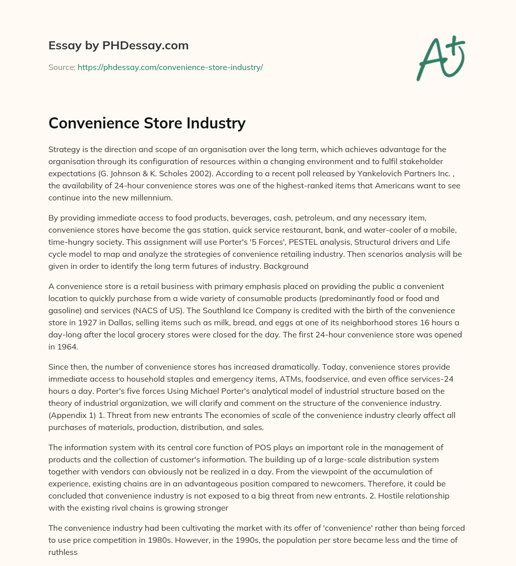 Convenience Store Industry