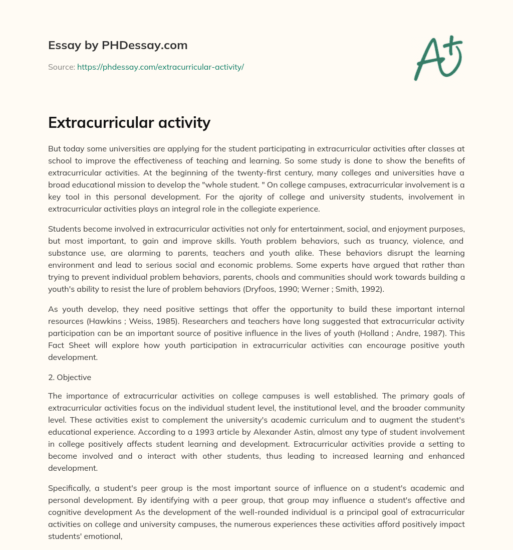 Extracurricular activity