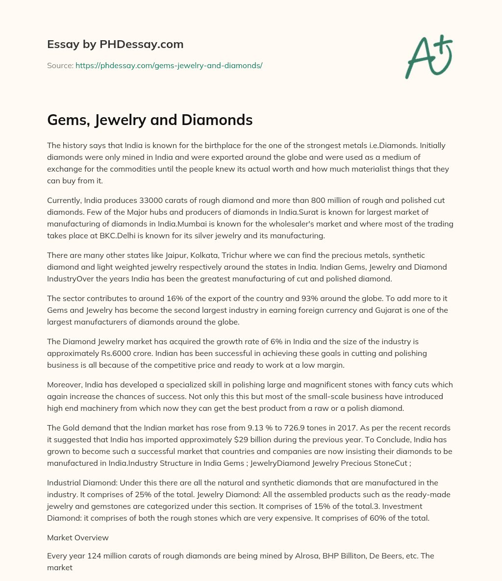 Gems, Jewelry and Diamonds