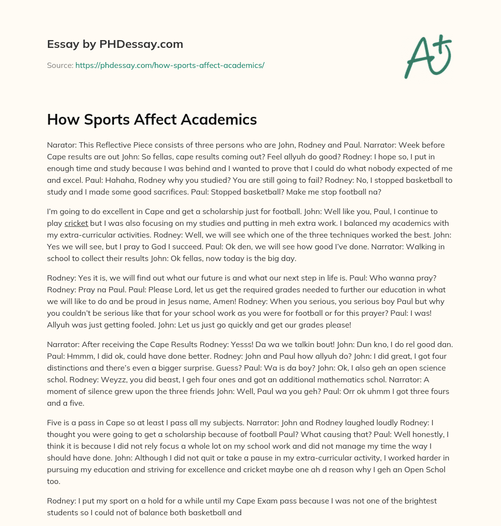 How Sports Affect Academics