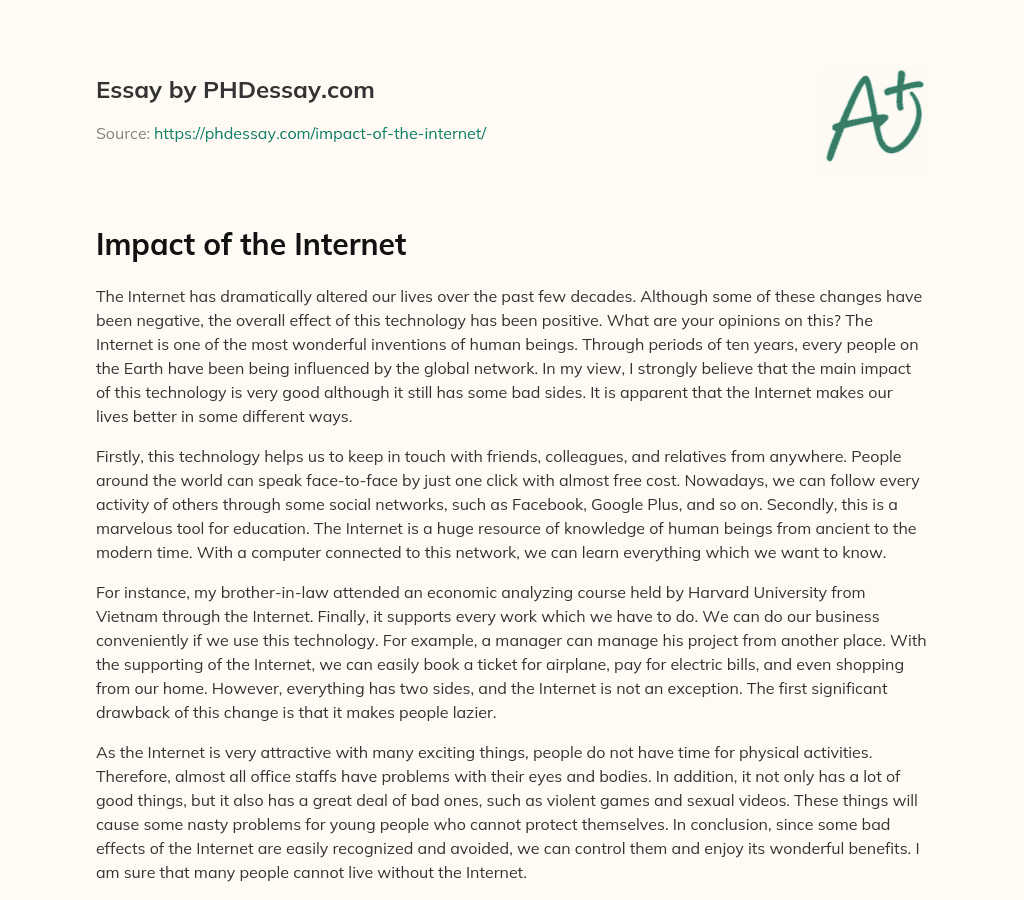 Impact of the (400 Words)