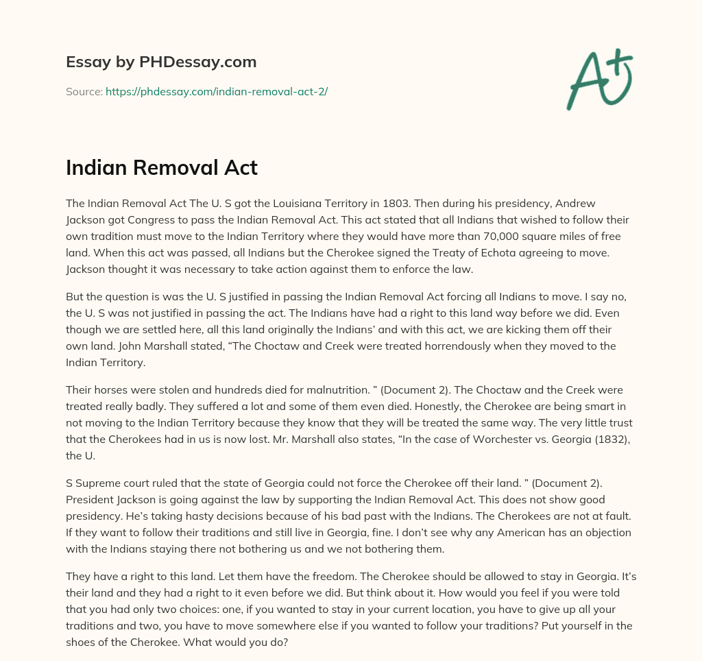 Indian Removal Act