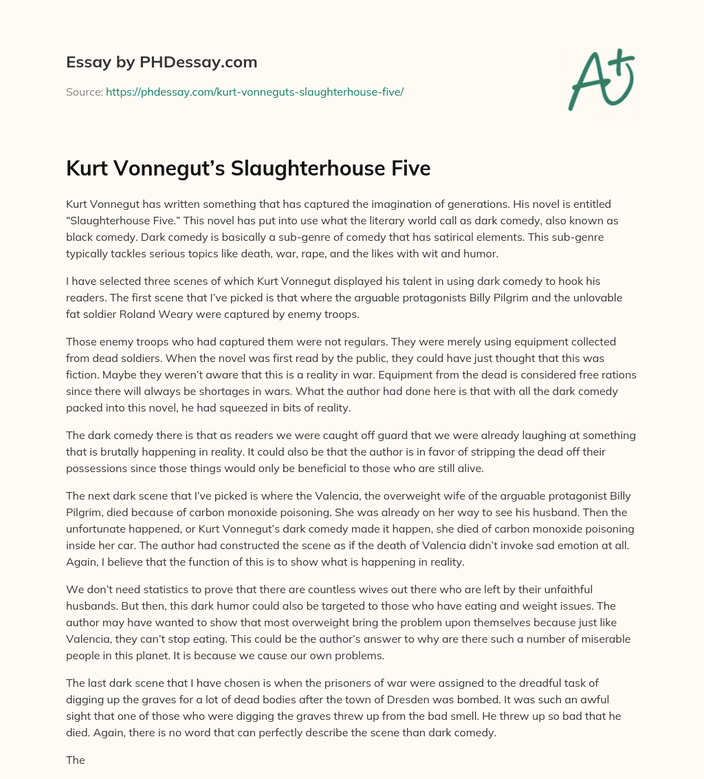 Kurt Vonnegut’s Slaughterhouse Five