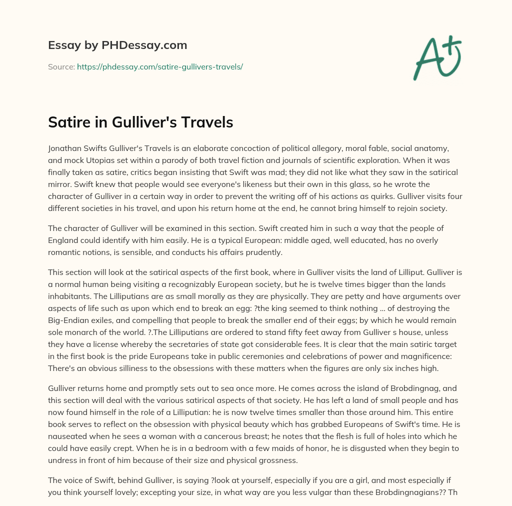 Satire in Gulliver's Travels
