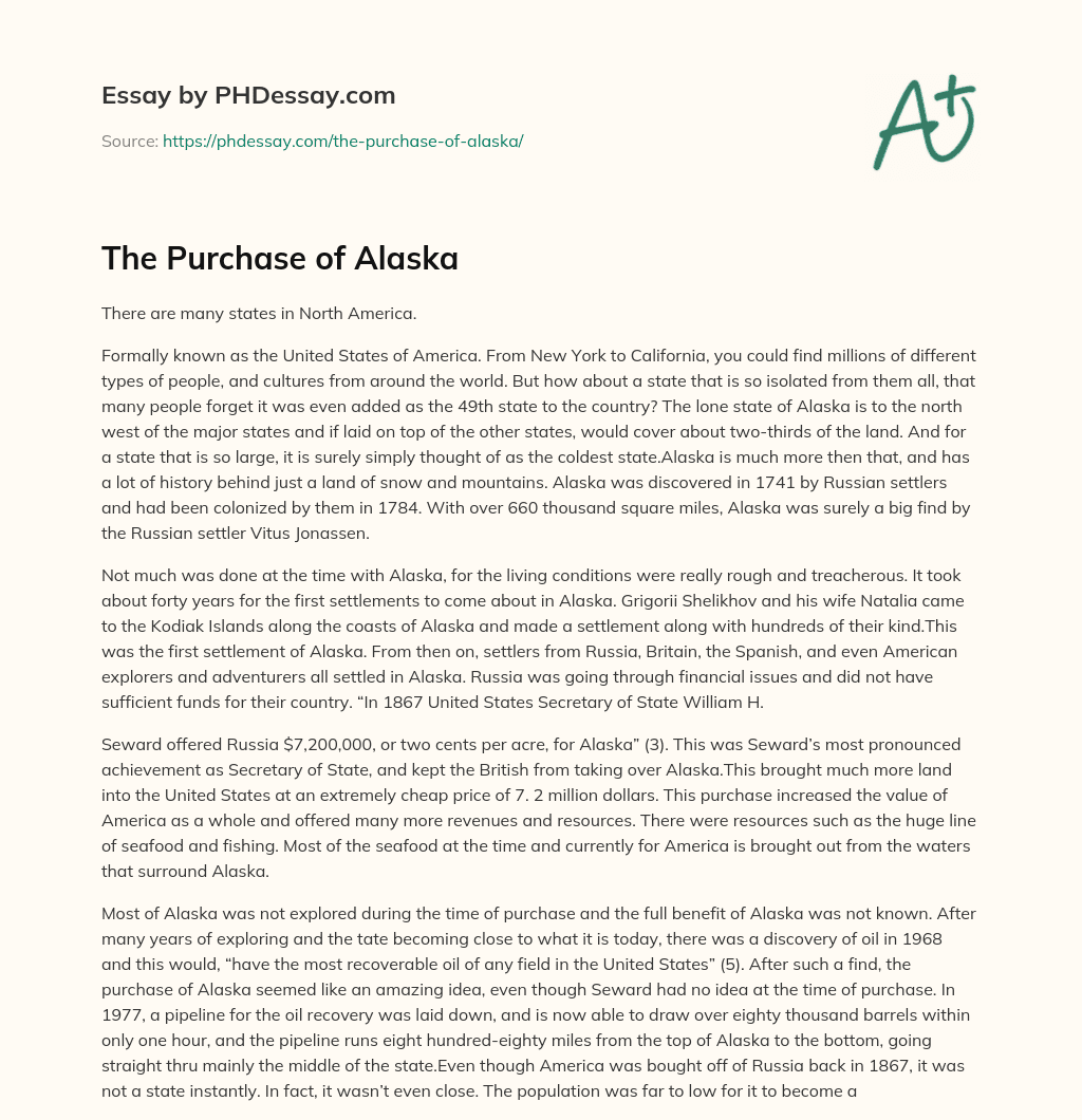 The Purchase of Alaska